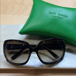 Kate Spade Tortoise & Gold Polka Dot Sunglasses
